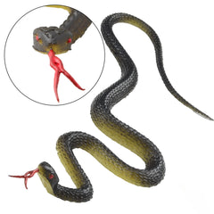 45cm Fake Realistic Rubber Toy Snake Simulation Anaconda Scary Halloween To Scare Bird close-up view
