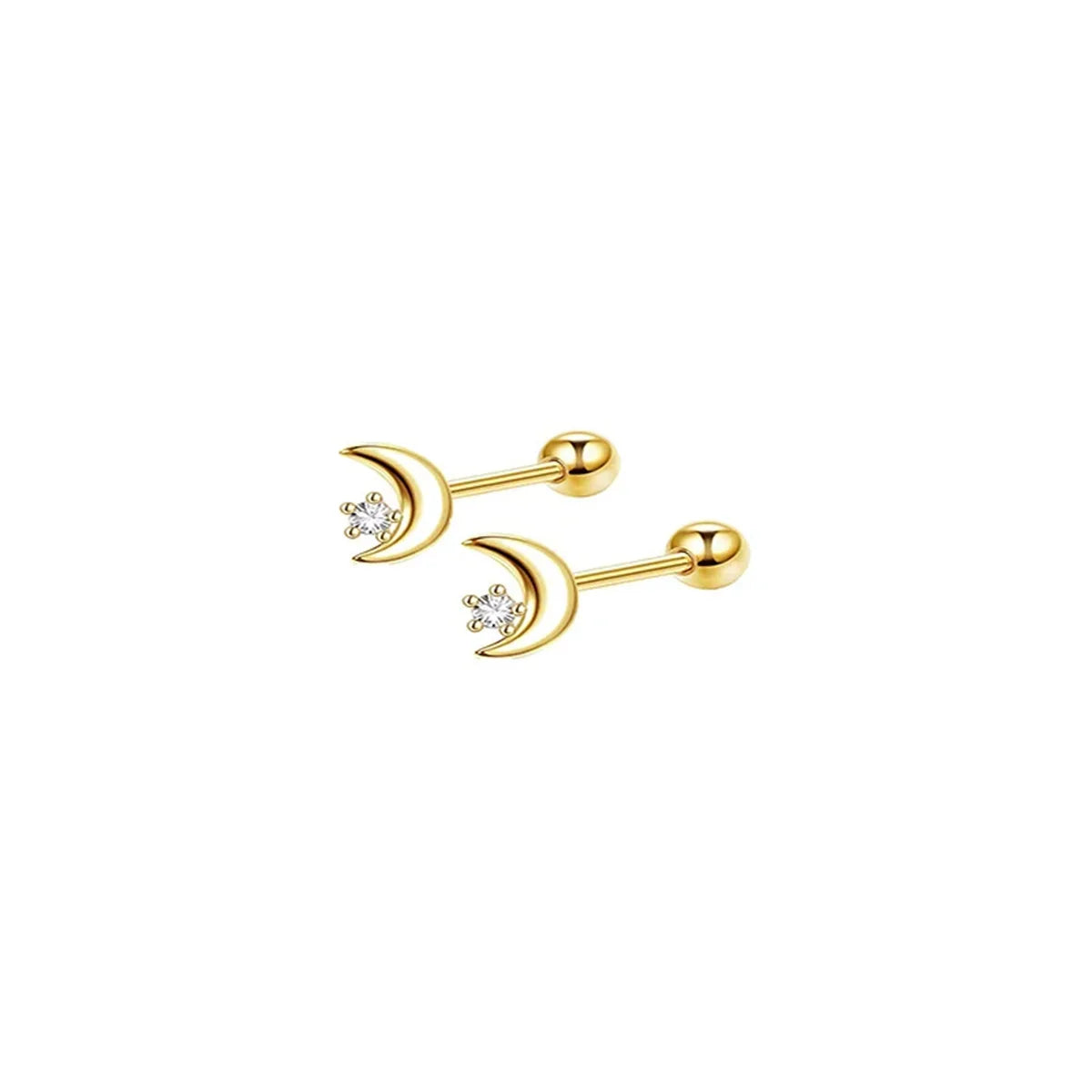 1/7Pairs Stainless Steel Unisex Cartilage Stud Earrings,Inlay Cubic Zirconia Hypoallerge detail view