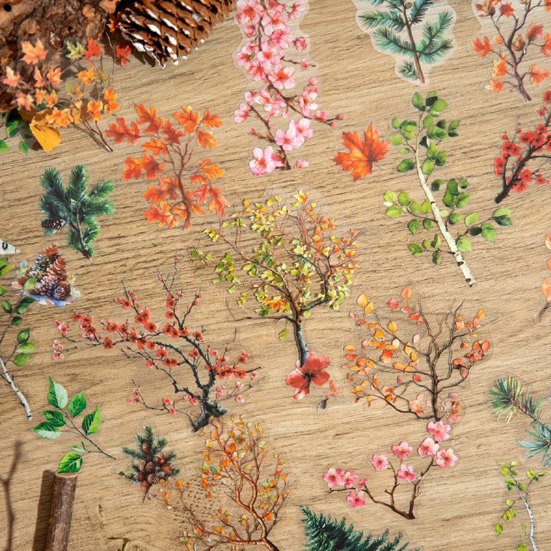 90pcs Floral and Nature Sticker Pack | Creative DIY Decals for Journaling and Phone Case detail view