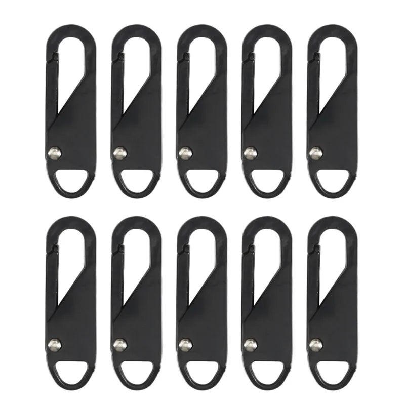 5/10PC Zipper Slider Puller Instant Zipper Repair Kit Replacement Broken Buckle Travel B detail view