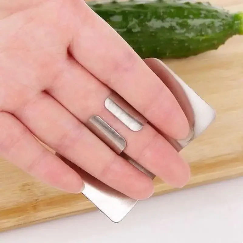 1 Pcs Stainless Steel Kitchen Tool Hand Finger Protector Knife Cut Slice Safe Guard lifestyle view
