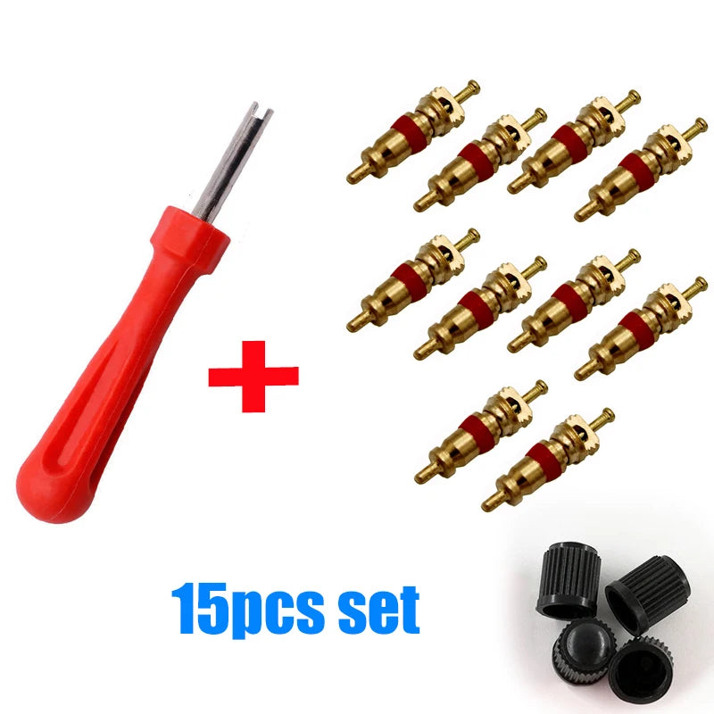 Copper Valve Core Car Motorcycle Bike Tire Valve Core American/US Vacuum Tyre Valve S alternate view