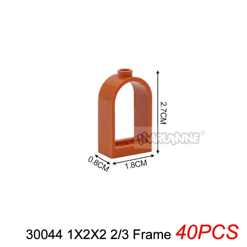 Marumine Window and Door Building Blocks | Compatible City House Parts Set close-up view