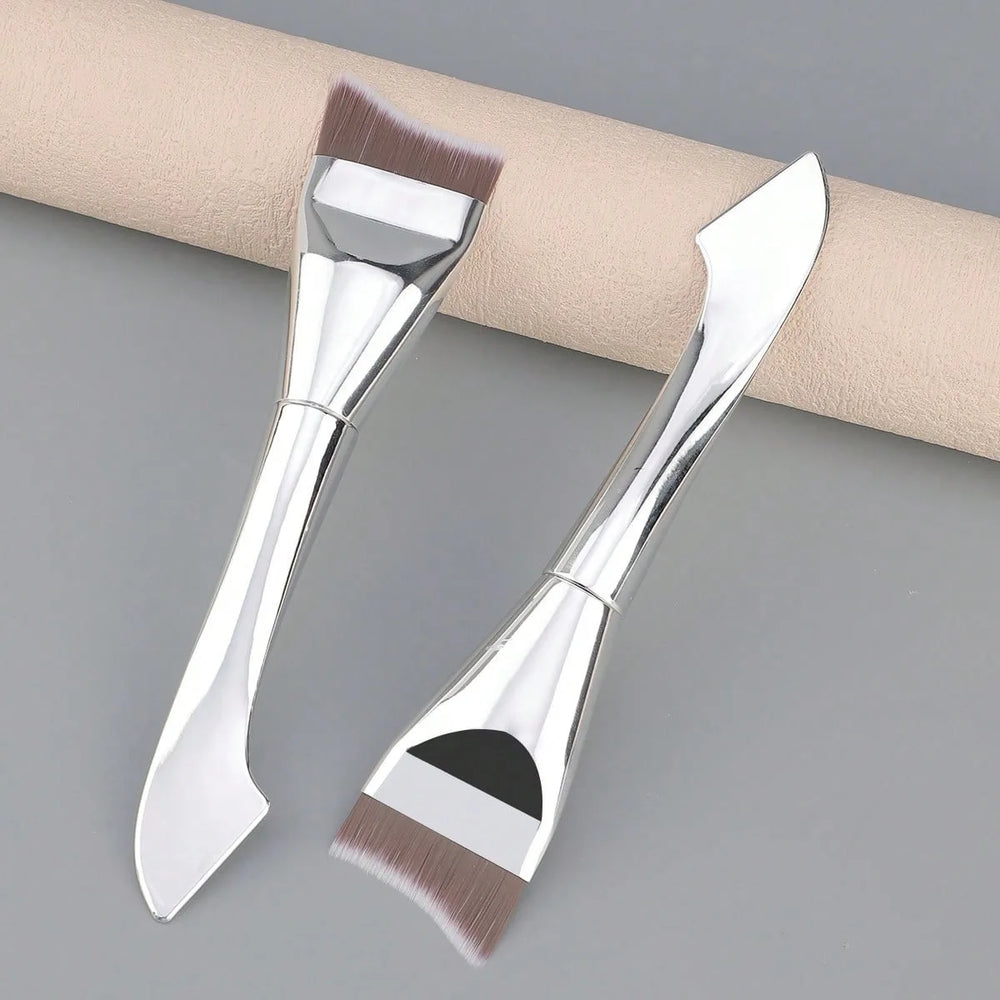 Upgraded Crescent Design Foundation Makeup Brush Ultra-thin Smooth Application Liquid Mask Spatula M
