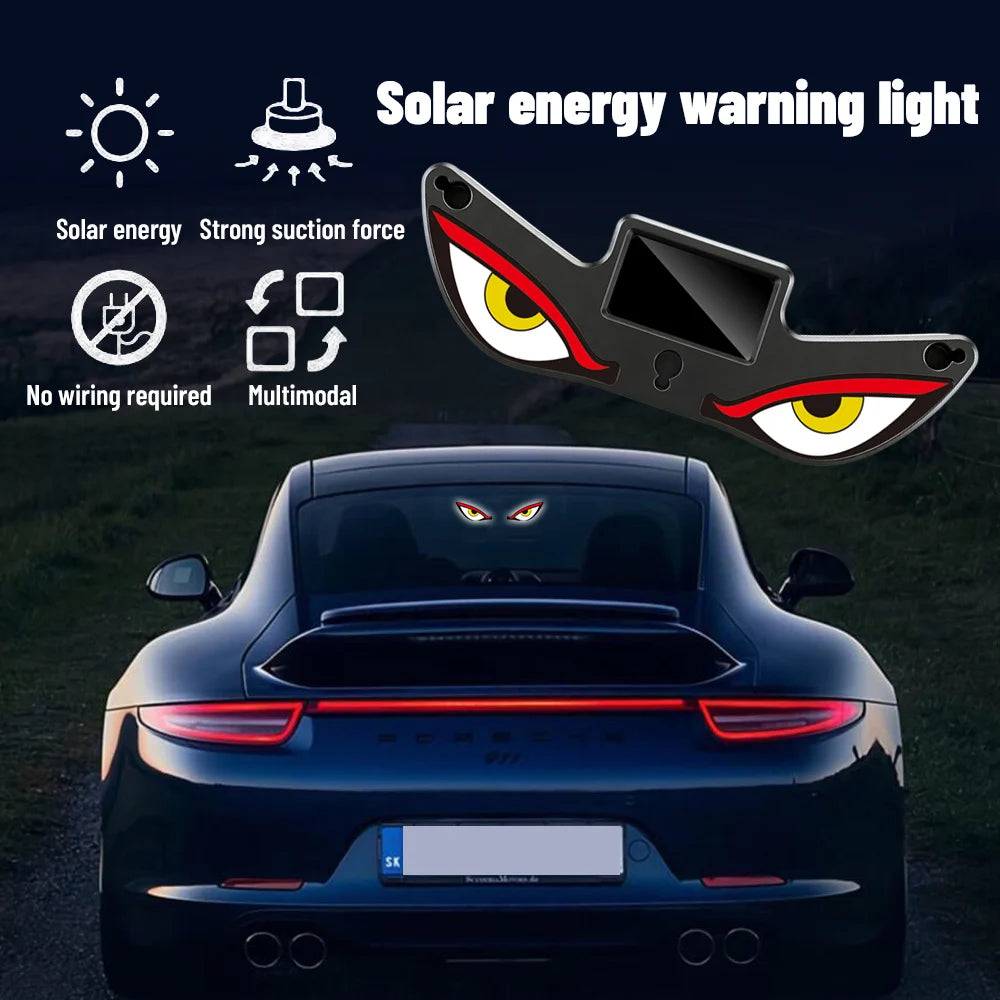 Solar Demon's Eye Car Dynamic LED Light | No Wiring Moving Eyes Car Decoration alternate view