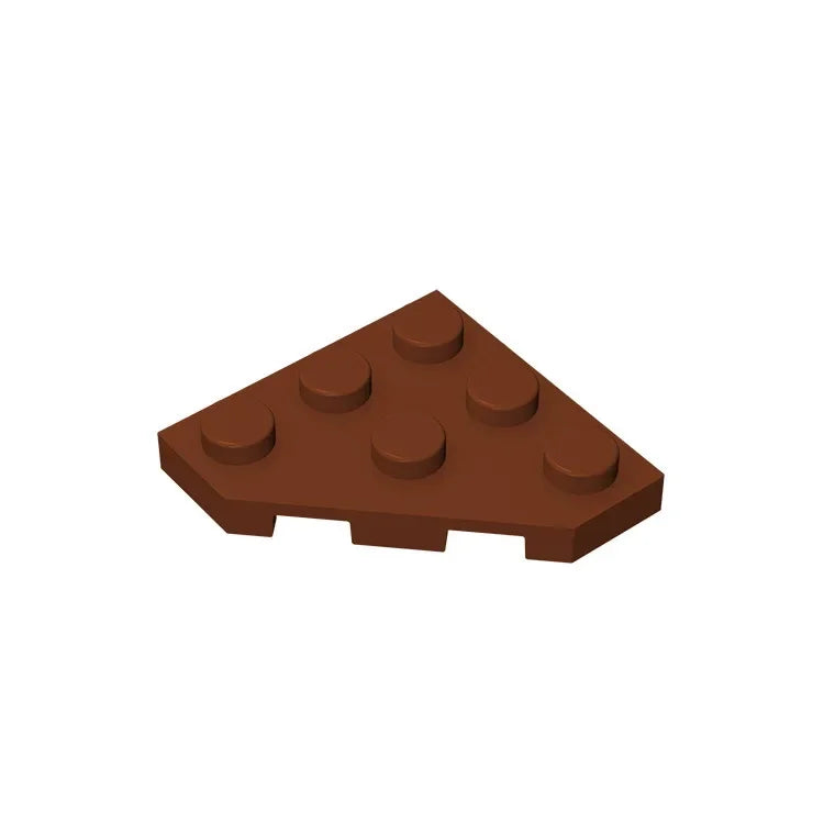 Gobricks GDS-556 Wedge Plate 3 x 3 Cut Corner | Compatible Building Block for DIY detail view