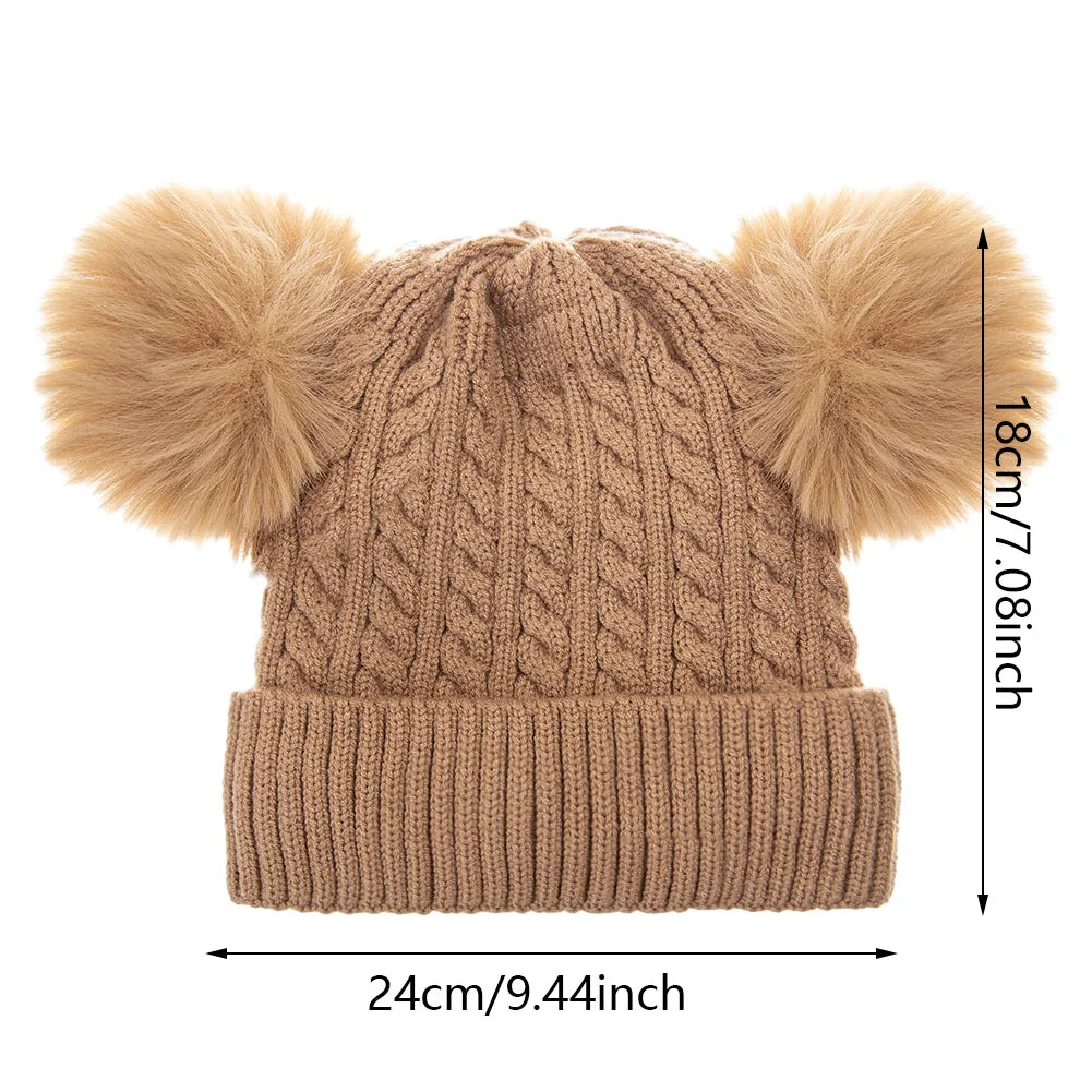 Baby Knotted Turban Hat | Warm Fleece Lined Beanie for Infants alternate view