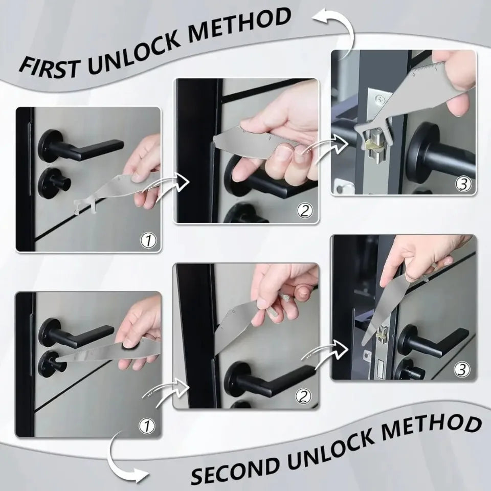 Firefighter Multi-tool Door Opening Lock Pick | Stainless Steel Rescue Tool detail view
