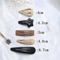8Pcs/set Japanese Korean New Coffee Color Matte Bb Clip Metal Bangs Broken Hairpin DI alternate view