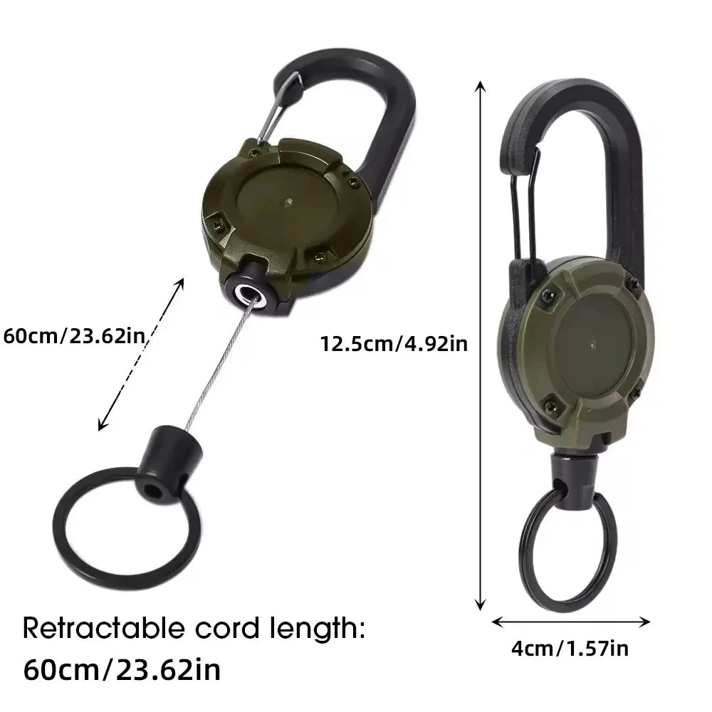 Spring Buckle Pull Reel Anti-theft Outdoor Sporty Key Ring Tool alternate view