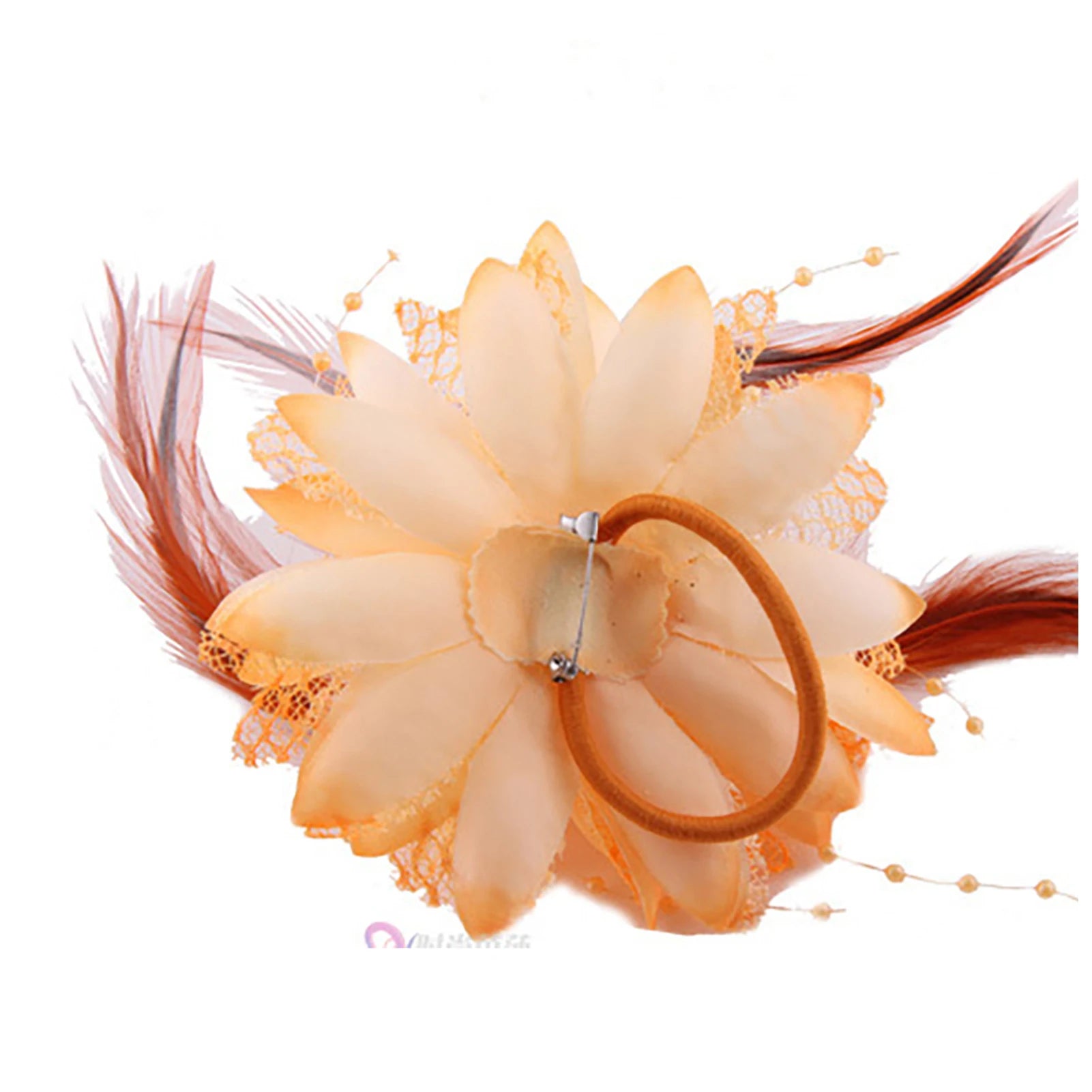 Women's Fashion Flower Feather Bead Corsage Hair Clip Bridal Hairband Brooch Pin Brida Barrettes Hair Accessories Jewelry