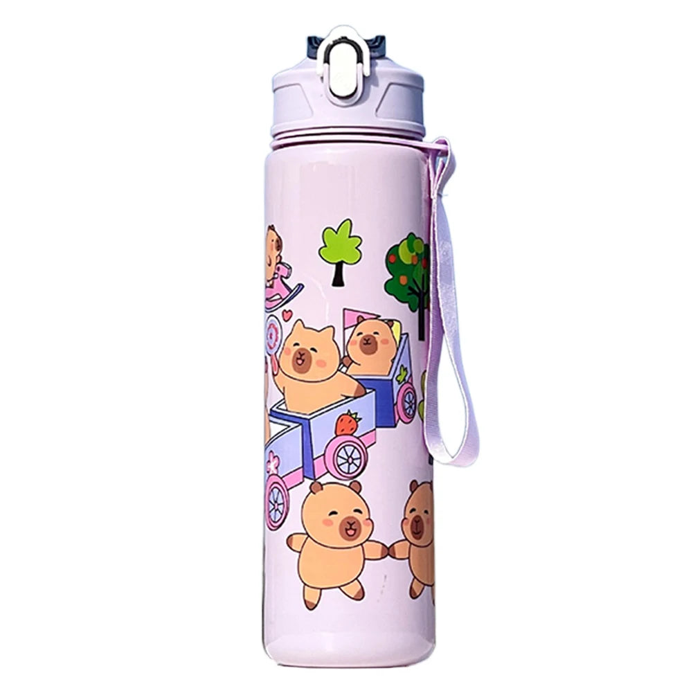 700ml Capybara Cute Water Cup with Straw & Handle Sports Water Bottle Large Capacity Kaw detail view