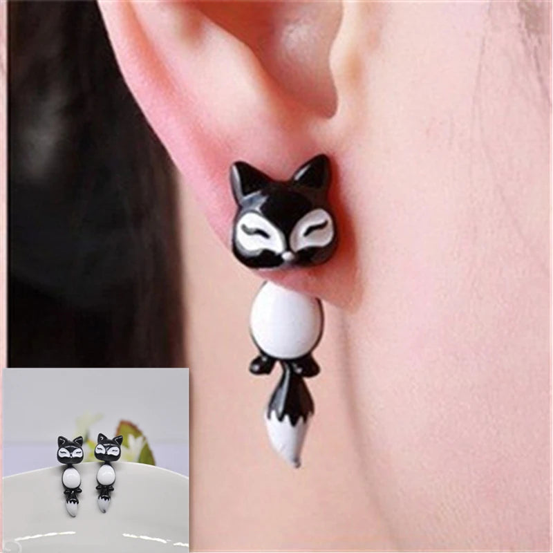 New Fashion Cute Animal Female Creative Handmade Earrings Polymer Clay Dinosaur Dog additional angle