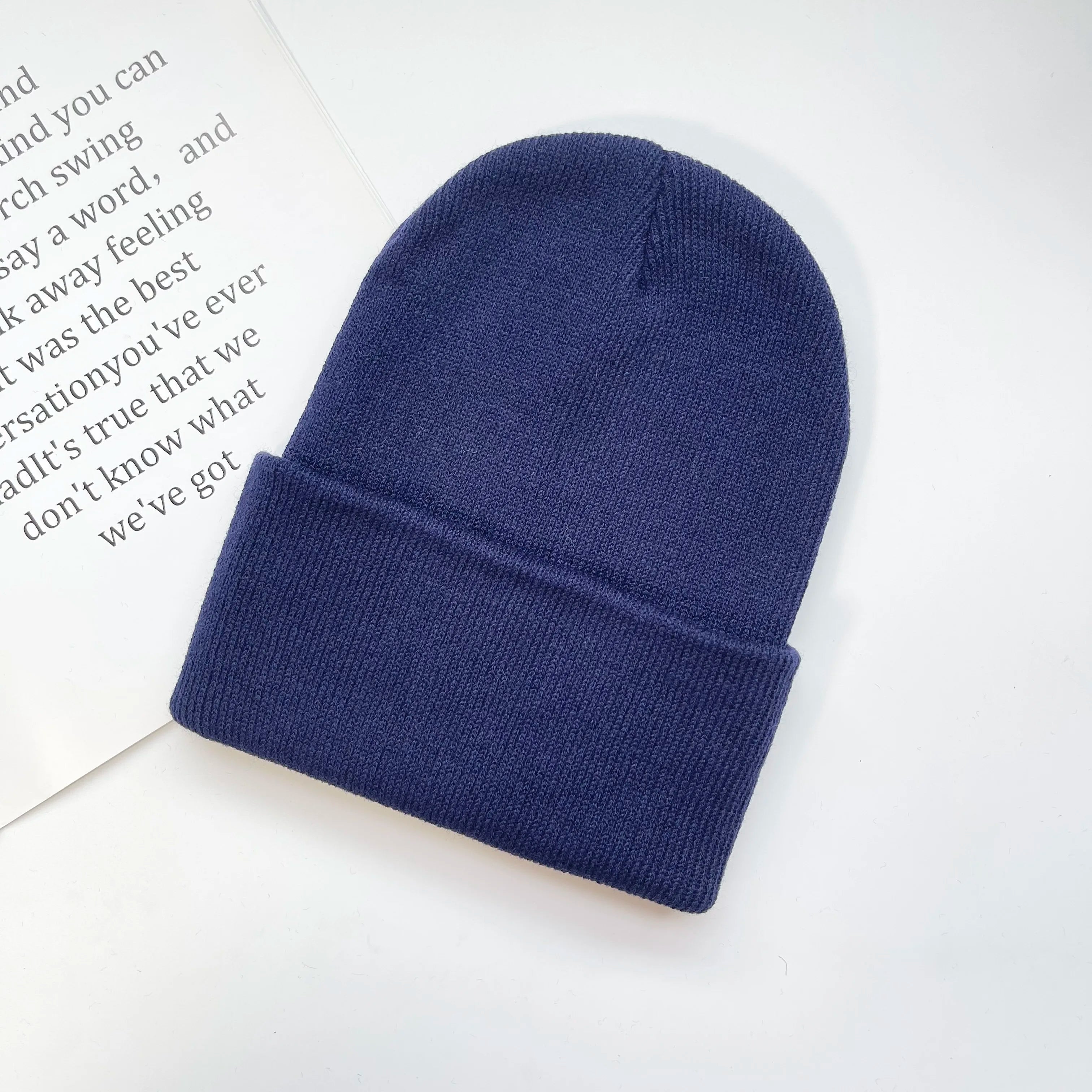 MLFO Colorful Knit Beanie with Ear Flaps | Unisex Winter Hat detail view