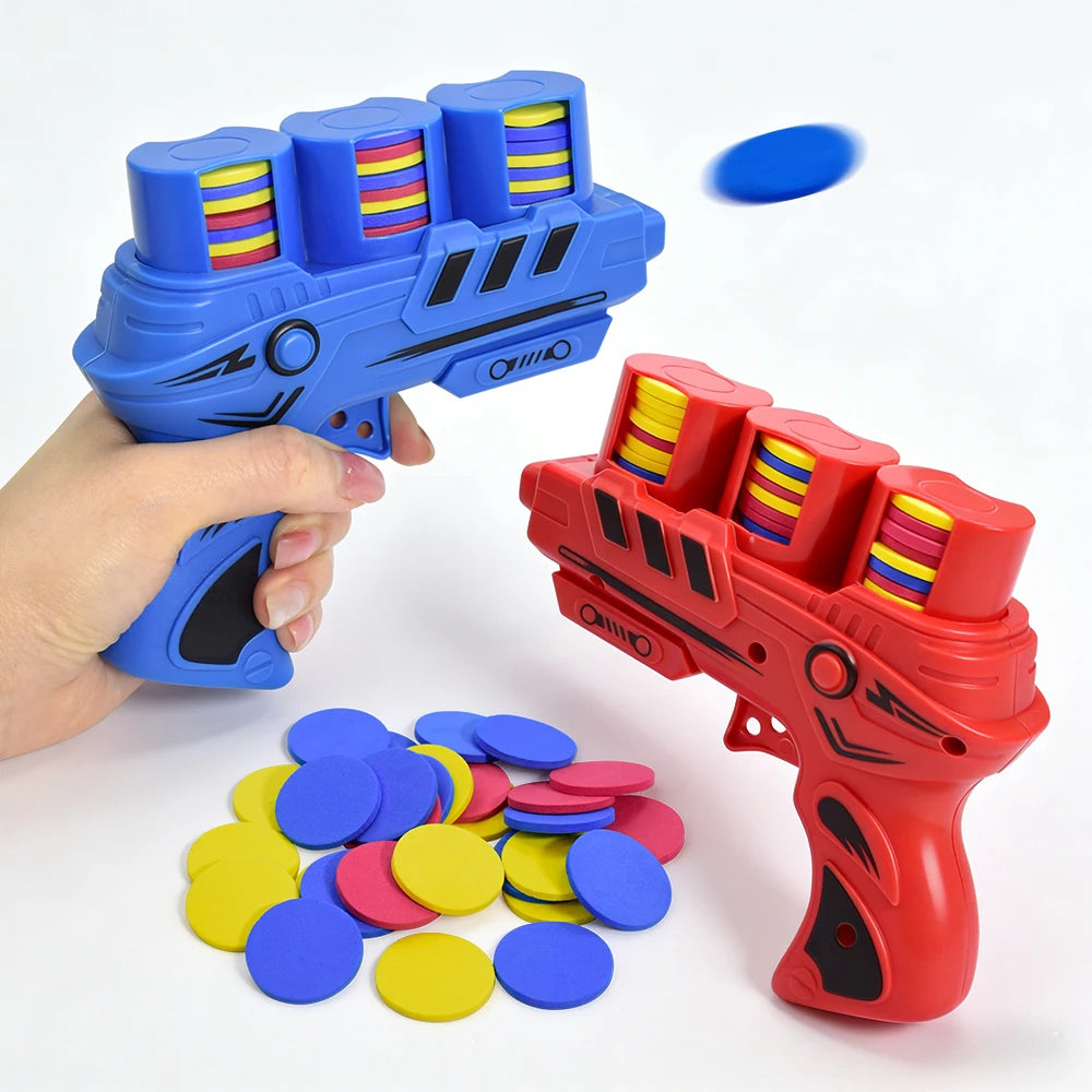 Kids Foam Disc Launcher Gun | Safe Outdoor Flying Saucer Toy alternate view
