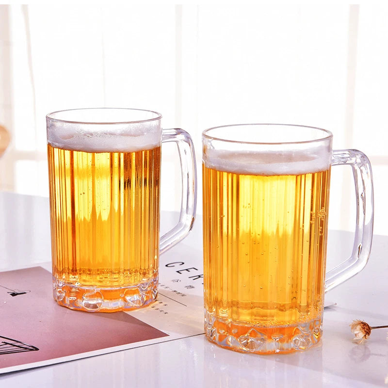 500ML Transparent Beer Mug Plastic Unbreakable Breakfast Milk Coffee Juice Water Cup alternate view