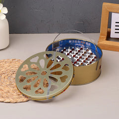 Mosquito Coil Holder with Lid and Handle | Fireproof Insect Repellent Burner detail view