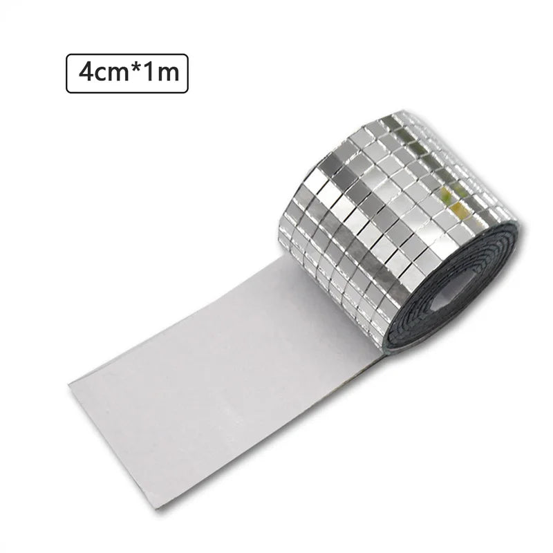 Disco Ball DIY Glass Mirror Stickers | Self-Adhesive Home Wall Decor additional angle