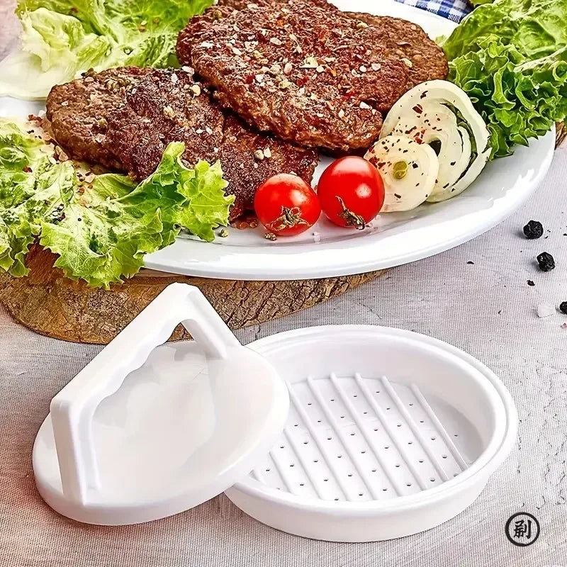 1PC Stuffed Hamburger Press, Plastic Burger Maker Mould for Grill & BBQ, Meat Patty P lifestyle view