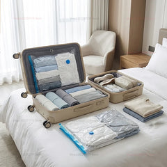 Vacuum Storage Bags with Valve Foldable Compressed Organizer Space Saving Large Size for detail view