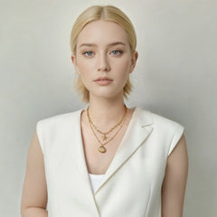 Double Layer Seashell Necklace | Summer Beach Jewelry for Women alternate view