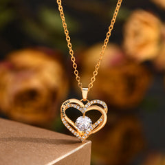 Heart Woman Necklace Birthstone Heart I Love You Jewelry For Wedding Birthday Party Mom Girlfriend V
