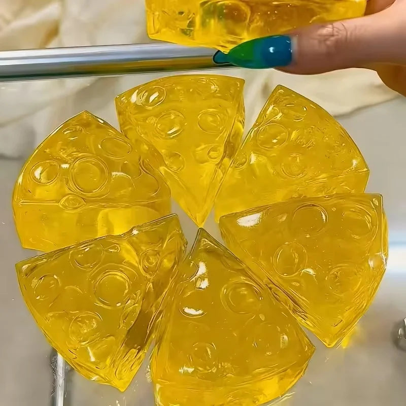 Relieve Stress Squishy Honey Cheese Square Fidgets Toys Super Soft Mochi Cheese Squ additional angle