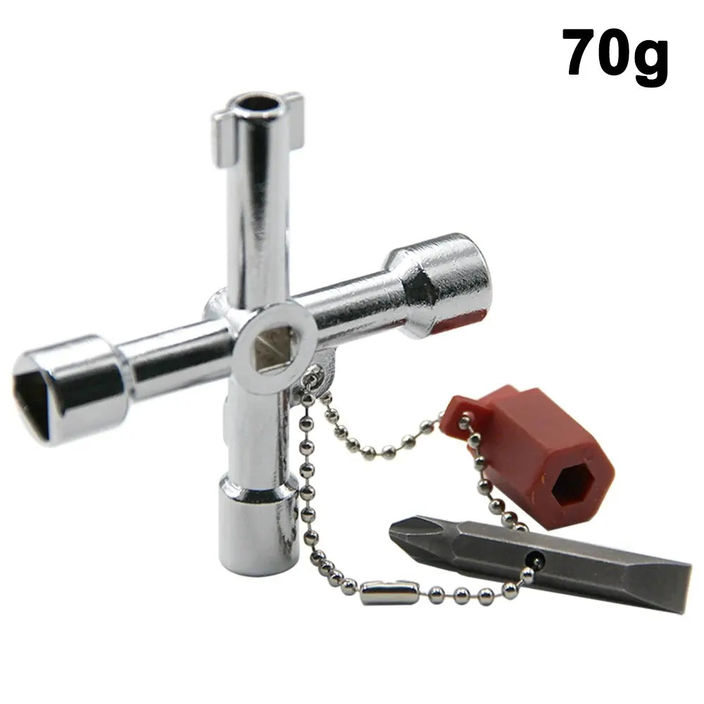 4in1 Silver Key Wrench Set | Electrical Elevator Control Cabinet Screwdriver Tool alternate view