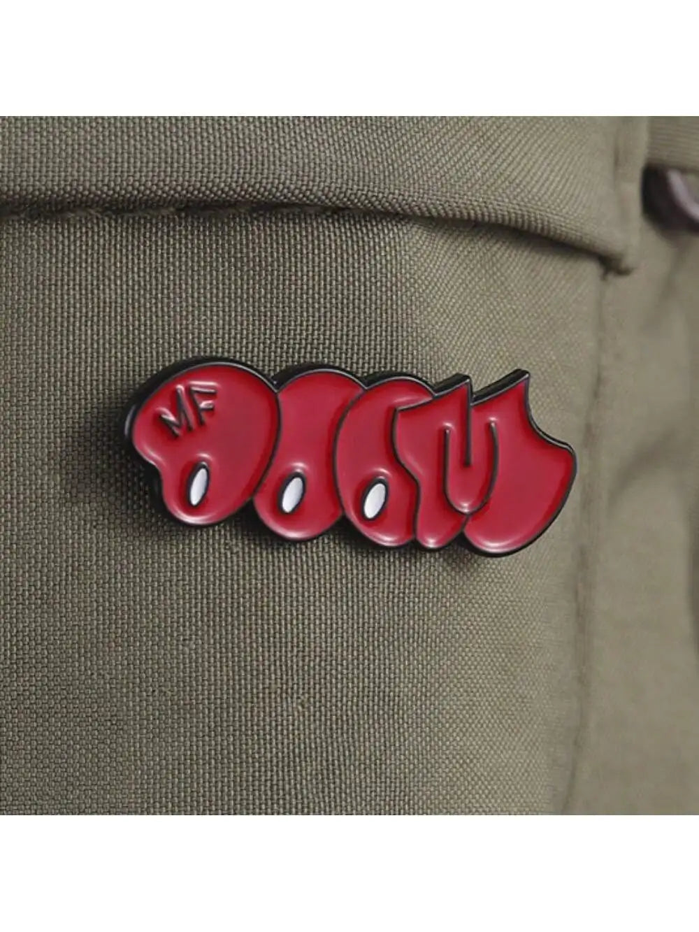 "Doom"" Graffiti Enamel Brooch Pin - Trendy Accessory for Clothes, Bags & Hats - Durable & Stylish Unisex Gift"