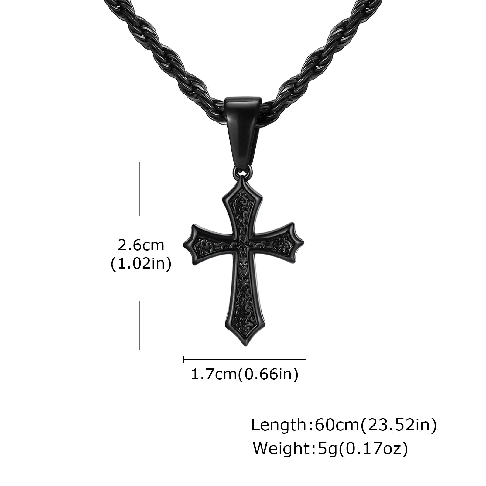 Hip Hop Cross Necklace for Men Women | Stainless Steel Chic Cross Pendant Christian J lifestyle view