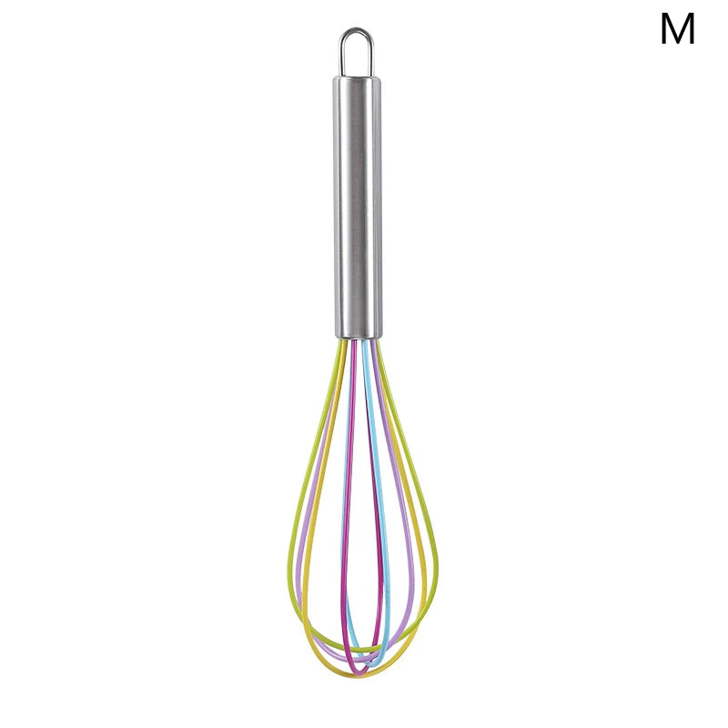 Stainless Steel Balloon Wire Silicone Whisk | Manual Egg Beater Mixer detail view