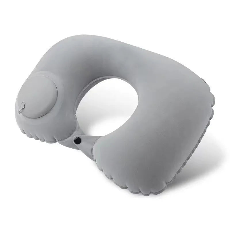 U-Shape Inflatable Travel Pillow | Portable Neck Support for Flight and Commute detail view