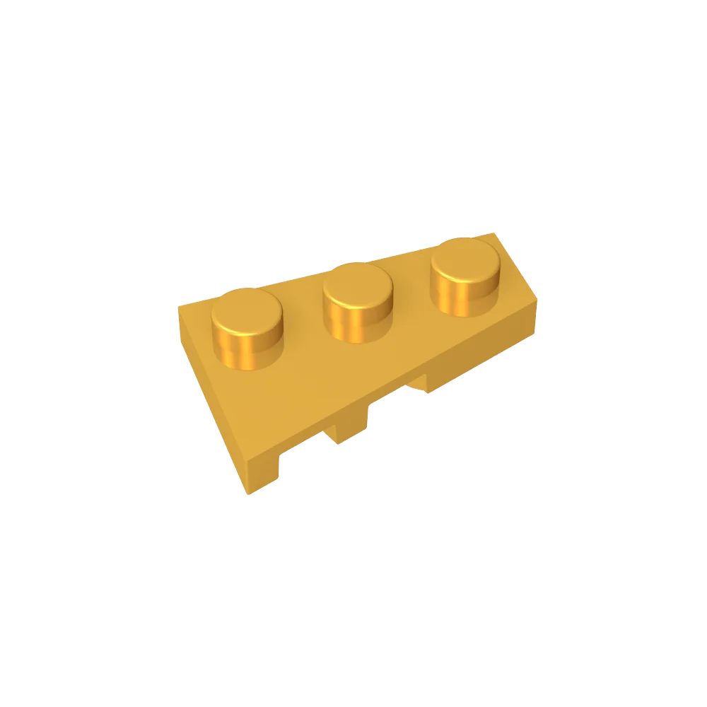Gobricks GDS-547 Wedge Plate 3 x 2 Right | Compatible Building Block for DIY Creations detail view