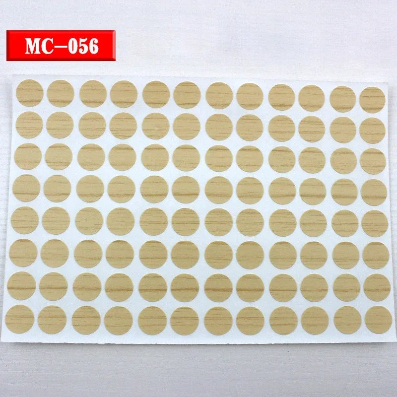 96Pcs 15mm Wood Furniture Screw Cap Covers | Self-Adhesive Hole Stickers for Desk C additional angle