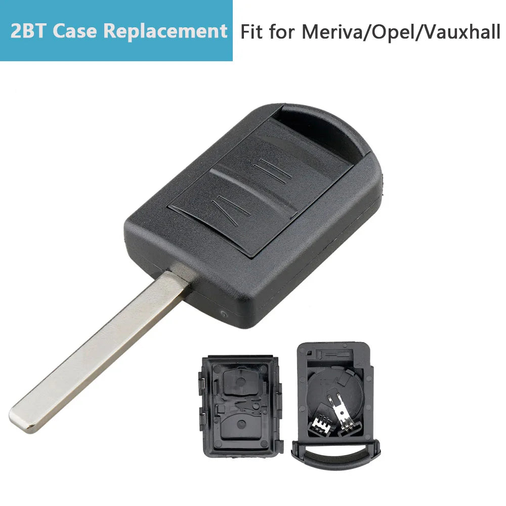 2 Buttons Car Key Remote Control Housing Replacement Fit for OPEL AGILA MERIVA CORS additional angle