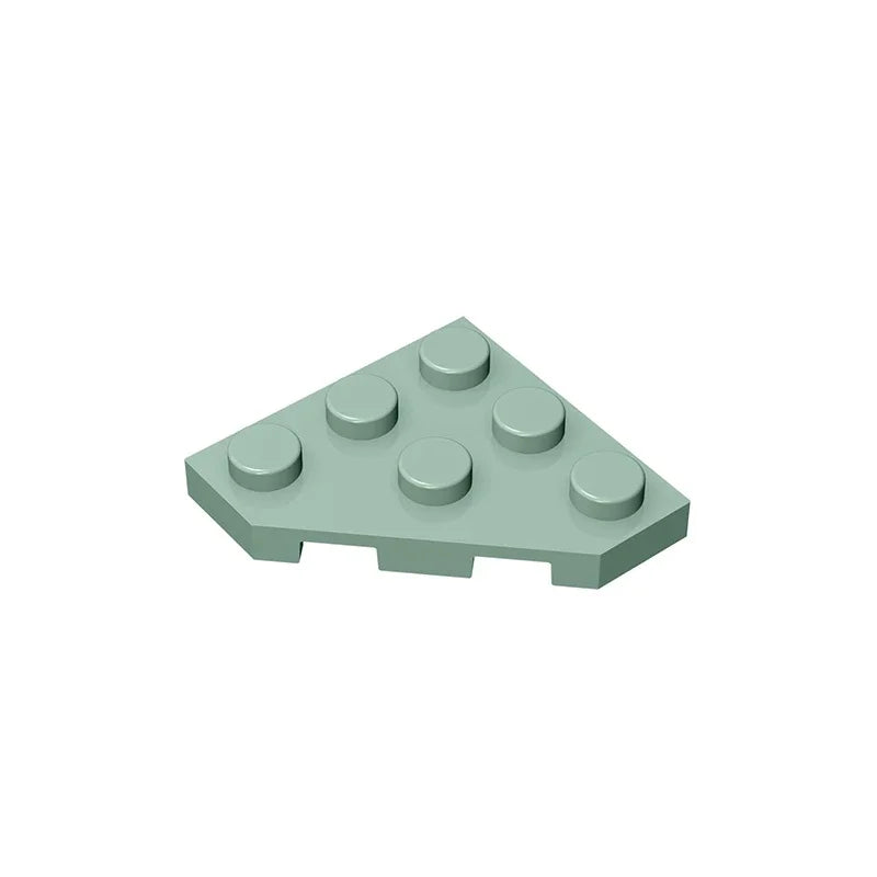 Gobricks GDS-556 Wedge Plate 3 x 3 Cut Corner | Compatible Building Block for DIY detail view