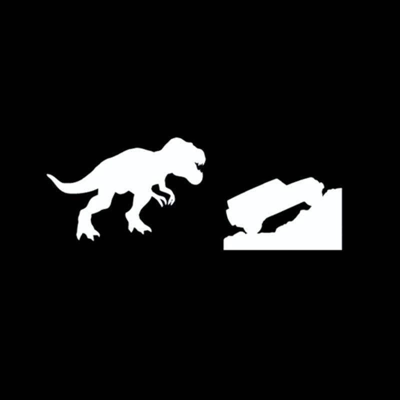 T-Rex Dinosaur Car Sticker | Jeep Window Decal for Laptop and Car Decoration close-up view