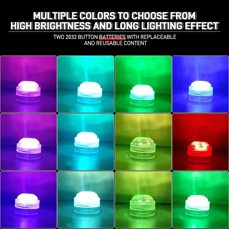 Wireless Adhesive LED Car Interior Ambient Light Remote Control Decor Auto Roof Foot A close-up view