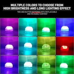 Wireless Adhesive LED Car Interior Ambient Light Remote Control Decor Auto Roof Foot A close-up view