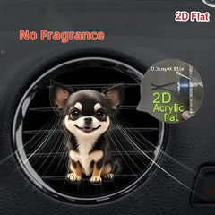 Acrylic Car Vent Clip Aromatherapy Air Freshener Holder 2D Decorative Air Conditioning close-up view
