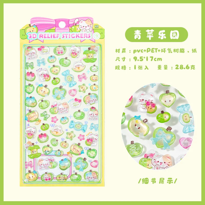 Mr.Paper 3D Relief Bead Stickers | Sweet Candy Party Series Kawaii Decor lifestyle view