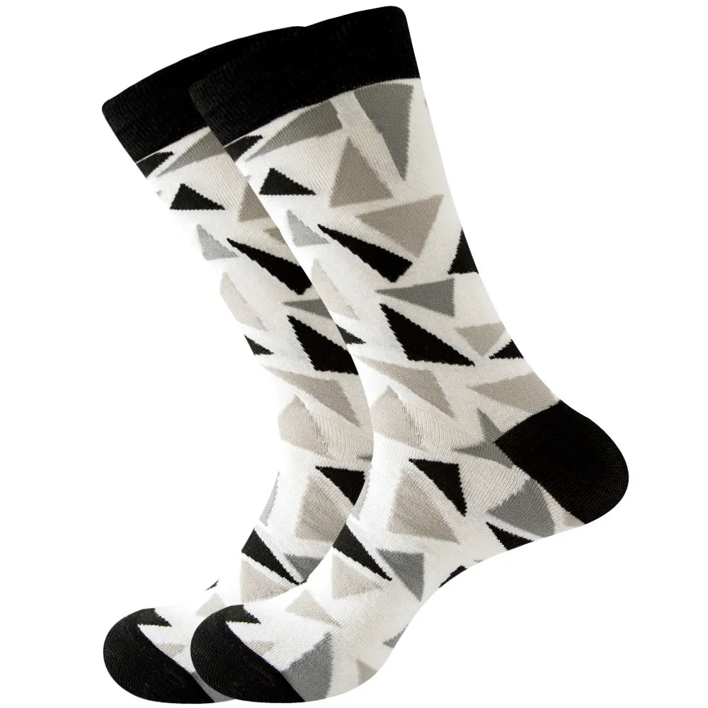 New Happy Mens Socks Women Novelty Cartoon Sock Combed Cotton Funny Men's Big Size Cr lifestyle view