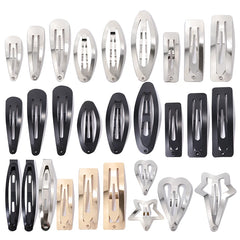10/20/30pcs/set Women Silver Gold Black Waterdrop Shape Basic Alloy Hair Clips BB Hairpins Barrettes