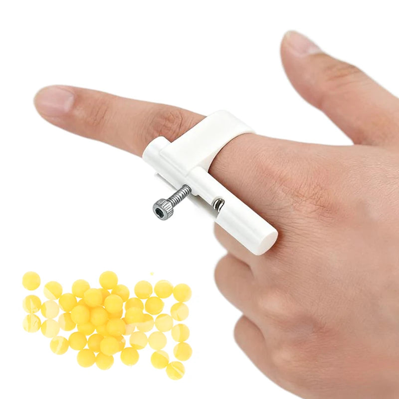 {MX} Fingertip Decompression Ring W/ 48 Pcs Plastic Marbles Game Toy Launcher Model K lifestyle view