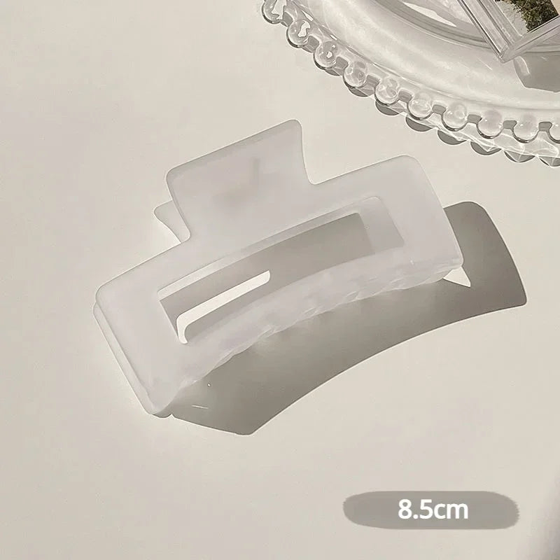 Hair Claw Clip for Women Plastic Transparent Large Crab 2023 additional angle