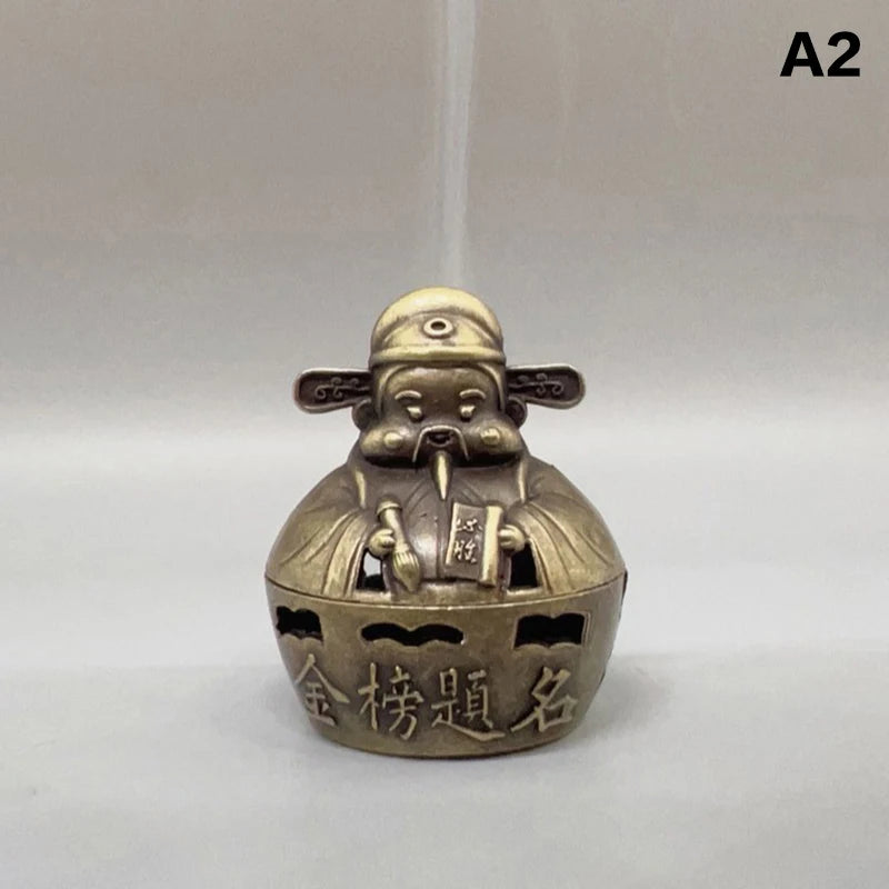 Alloy Lucky Incense Burner Bowl Incense Holder With Handle | Ancient Style Yoga Meditati detail view