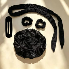Velvet Heatless Hair Curlers Headband Kit No Heat Curls Tool + Satin Sleep Cap + Hair alternate view