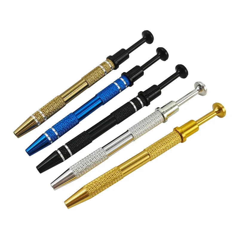 1Pc Surgical Steel Professional Push in Syringe Type Quad Prong, Small Bead Holder Grab detail view