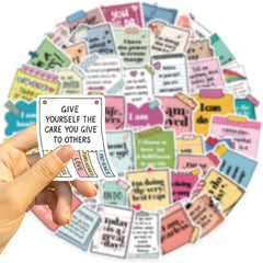 50PCS Self Affirming and Motivating Waterproof Graffiti Stickers for Helmet Bicycle H alternate view