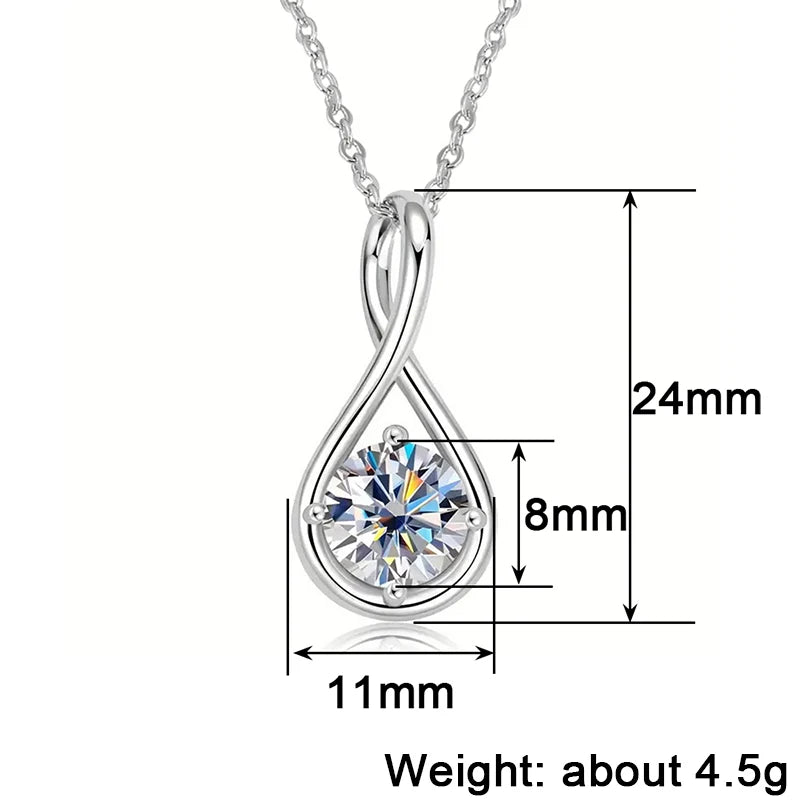 Huitan Women Pendant Necklace Inlaid Shiny Cubic Zirconia Silver Color/Gold Color Wed lifestyle view